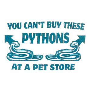 Carbon Mens T-Shirt S White Crew Neck You Can't Buy These Pythons Graphic Cotton